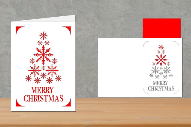 Christmas Snow Insert Card, Christmas Greeting Card SVG zafrans studio 