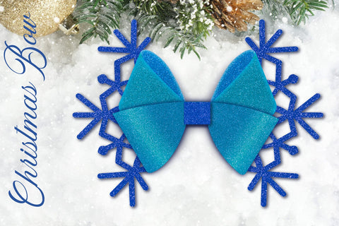Christmas snowflake hair bow svg, 3d Winter decoration template 3D Paper AnastasiyaArtDesign 