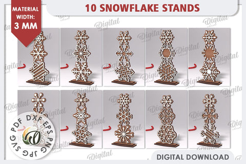 Christmas Snowflake Laser Cut Bundle. Christmas Decor SVG SVG Evgenyia Guschina 