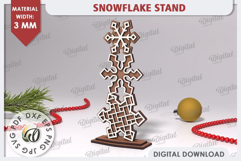 Christmas Snowflake Laser Cut. Christmas Home Decor SVG SVG Evgenyia Guschina 