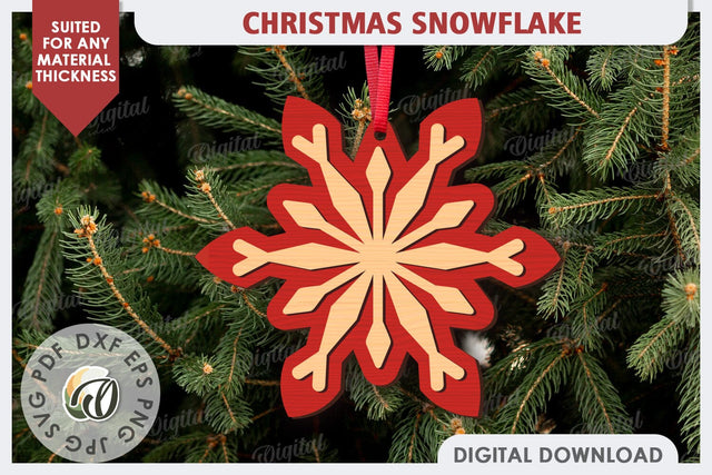 Christmas Snowflake Laser Cut. Christmas Ornament SVG SVG Evgenyia Guschina 