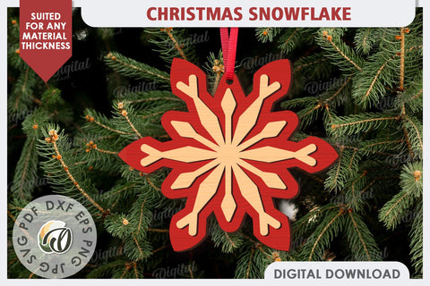 Christmas Snowflake Laser Cut. Christmas Ornament SVG SVG Evgenyia Guschina 