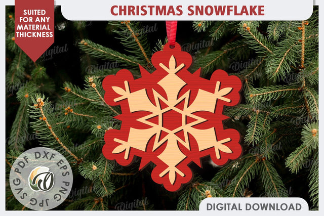 Christmas Snowflake Laser Cut. Christmas Ornament SVG SVG Evgenyia Guschina 
