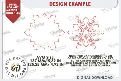 Christmas Snowflake Laser Cut. Christmas Ornament SVG SVG Evgenyia Guschina 