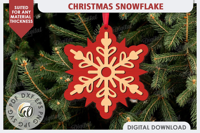 Christmas Snowflake Laser Cut. Christmas Ornament SVG SVG Evgenyia Guschina 