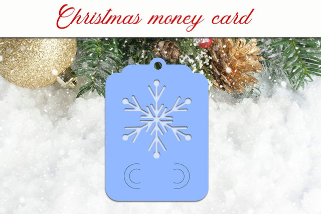 Christmas snowflake money card, Gift card holder svg SVG AnastasiyaArtDesign 