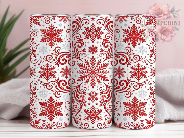 Christmas Snowflakes 20oz Tumbler, Christmas Snowflakes, Snowflakes Tumbler, Snowflake Tumbler, Winter Snowflakes, Snowflake Wrap PNG, Snowflake PNG, 20oz Tumbler Wrap Sublimation Li Zamperini 
