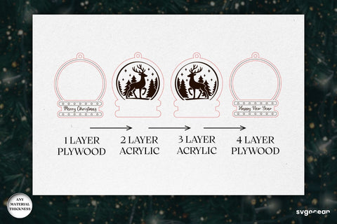 Christmas Snowglobe Ornaments SVG Bundle SVG SvgOcean 