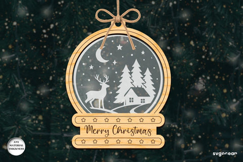 Christmas Snowglobe Ornaments SVG Bundle SVG SvgOcean 