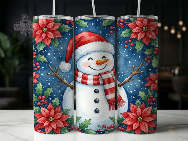Christmas Snowman 20oz Tumbler, Christmas Snowman, Snowman Tumbler, Christmas Tumbler, Snowman Wrap PNG, Snowman Tumbler PNG, Winter Snowman PNG, 20oz Tumbler Wrap Sublimation SvggirlplusArt 