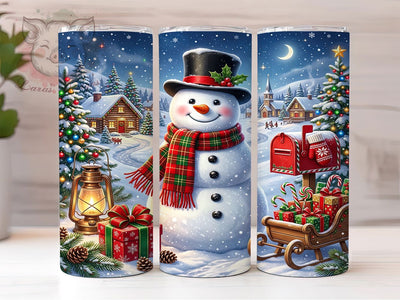 Christmas Snowman 20oz Tumbler, Christmas Snowman, Snowman Tumbler, Christmas Tumbler, Snowman Wrap PNG, Snowman Tumbler PNG, Winter Snowman PNG, Xmas Snowman PNG Sublimation Lara' s Designs 