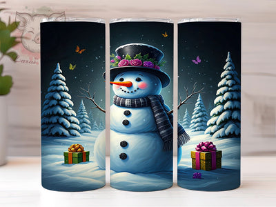 Christmas Snowman 20oz Tumbler Wrap, Christmas Snowman, Snowman Tumbler, 20oz Tumbler, Sublimation Wrap, Holiday Decor, Winter Gift, Festive Tumbler Sublimation Lara' s Designs 