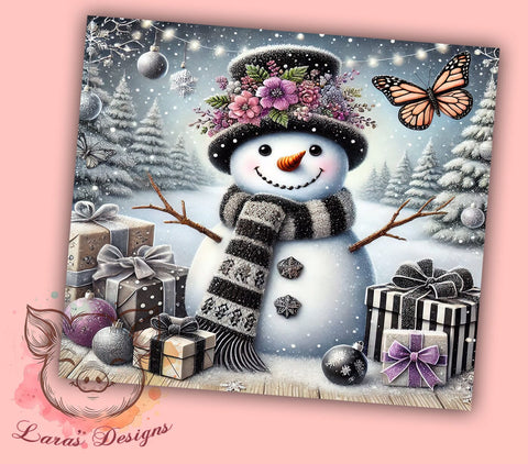 Christmas Snowman 20oz Tumbler Wrap, Christmas Snowman, Snowman Tumbler, 20oz Tumbler, Sublimation Wrap, Holiday Decor, Winter Gift, Festive Tumbler Sublimation Lara' s Designs 