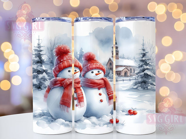Christmas Snowman 20oz Tumbler Wrap Sublimation Design, Straight Tapered Tumbler Wrap, Cute Snowmen Tumbler Png, Instant Digital Download Sublimation SvggirlplusArt 