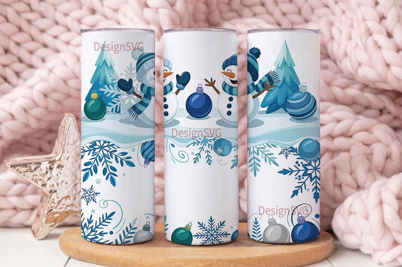 Christmas Snowman 20oz Tumbler Wrap Sublimation DesignSVG 