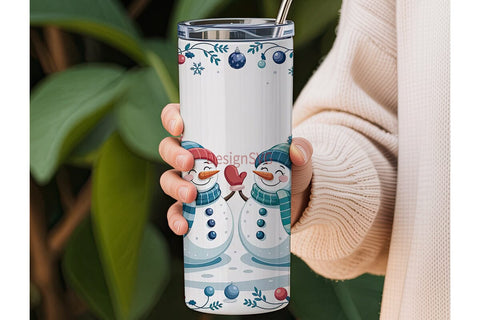 Christmas Snowman 20oz Tumbler Wrap Sublimation DesignSVG 