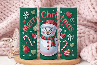 Christmas Snowman 20oz Tumbler Wrap Sublimation DesignSVG 