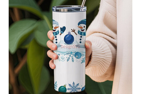 Christmas Snowman 20oz Tumbler Wrap Sublimation DesignSVG 