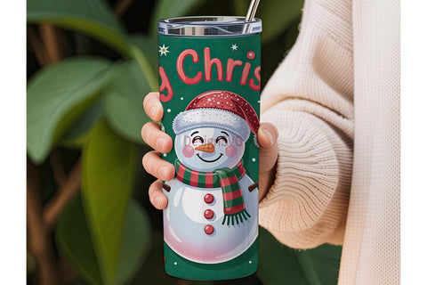 Christmas Snowman 20oz Tumbler Wrap Sublimation DesignSVG 