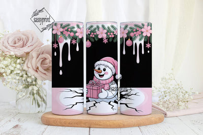 Christmas Snowman 20oz Tumbler Wrap Sublimation sassyprint 
