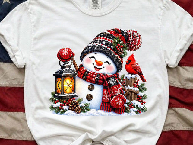 Christmas Snowman Cardinal PNG Design SVG artprintfile 