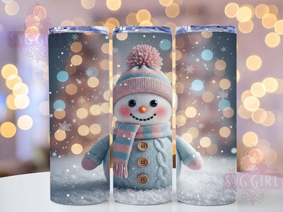Christmas Snowman Crochet Yarn Tumbler, Latch Hook Yarn Sublimation Design, Festive Holiday Cup Art, 20oz Xmas Tumbler, Whimsical Snowman Mug, Stylish Christmas Cup, Cozy Holiday Wrap Sublimation SvggirlplusArt 
