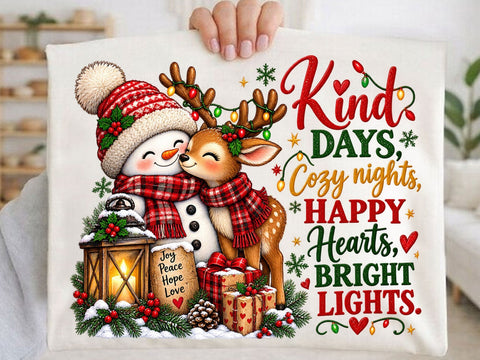 Christmas Snowman Deer Quote Clipart PNG SVG artprintfile 