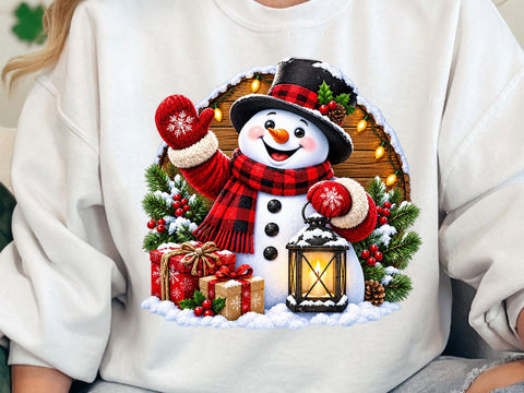 Christmas Snowman Lantern Clipart PNG SVG artprintfile 