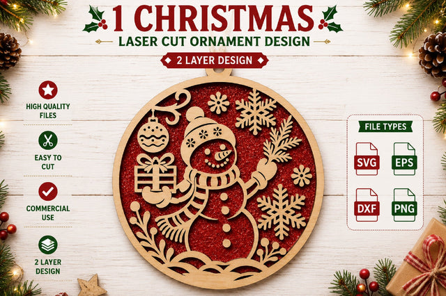 Christmas Snowman Laser Cut SVG SVG nirmal108roy 