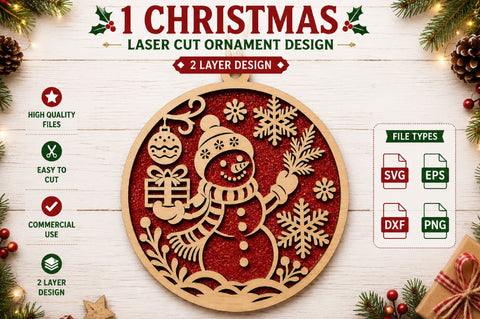 Christmas Snowman Laser Cut SVG SVG nirmal108roy 