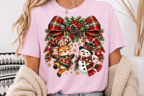 Christmas Snowman & Reindeer PNG Sublimation nirmal108roy 