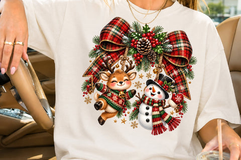 Christmas Snowman & Reindeer PNG Sublimation nirmal108roy 