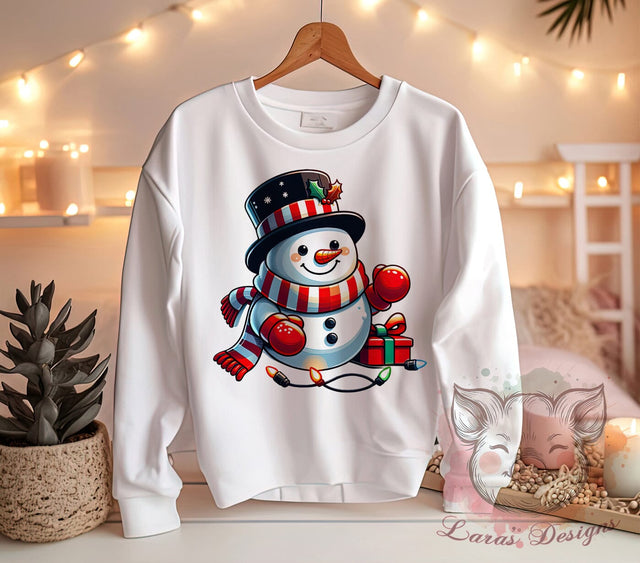 Christmas Snowman, Snowman PNG, Snowman Sublimation, Holiday Decor, Winter Clipart, Christmas Gift, Digital Download, Snowman Art Sublimation Lara' s Designs 