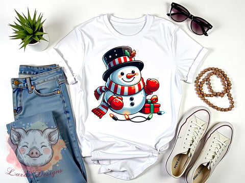 Christmas Snowman, Snowman PNG, Snowman Sublimation, Holiday Decor, Winter Clipart, Christmas Gift, Digital Download, Snowman Art Sublimation Lara' s Designs 