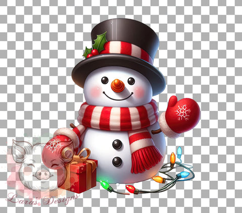 Christmas Snowman, Snowman PNG, Snowman Sublimation, Holiday Decor, Winter Clipart, Christmas Gift, Digital Download, Snowman Art Sublimation Lara' s Designs 