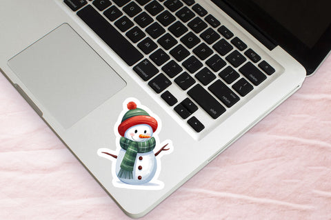 Christmas Snowman Sticker Design Sublimation Regulrcrative 