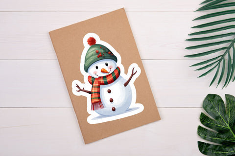 Christmas Snowman Sticker Design Sublimation Regulrcrative 