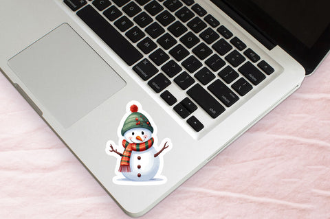 Christmas Snowman Sticker Design Sublimation Regulrcrative 