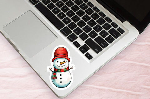 Christmas Snowman Sticker Design Sublimation Regulrcrative 