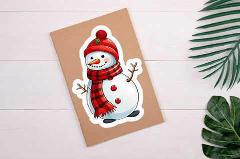 Christmas Snowman Sticker Design Sublimation Regulrcrative 