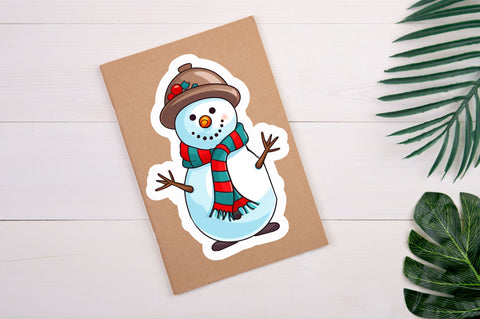 Christmas Snowman Sticker Design Sublimation Regulrcrative 