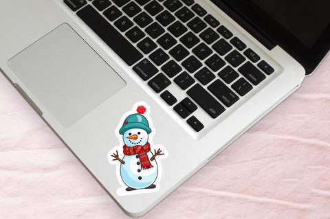 Christmas Snowman Sticker Design Sublimation Regulrcrative 