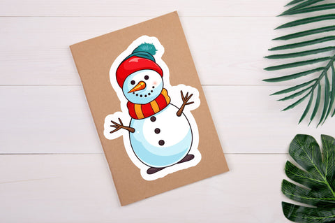 Christmas Snowman Sticker Design Sublimation Regulrcrative 