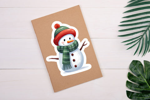 Christmas Snowman Sticker Design Sublimation Regulrcrative 