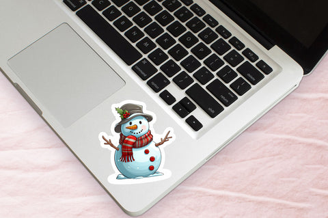 Christmas Snowman Sticker Design Sublimation Regulrcrative 