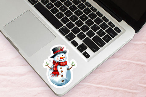Christmas Snowman Sticker Design Sublimation Regulrcrative 