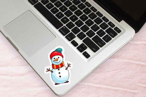 Christmas Snowman Sticker Design Sublimation Regulrcrative 