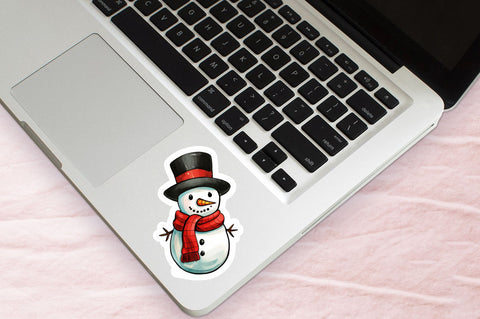 Christmas Snowman Sticker Design Sublimation Regulrcrative 