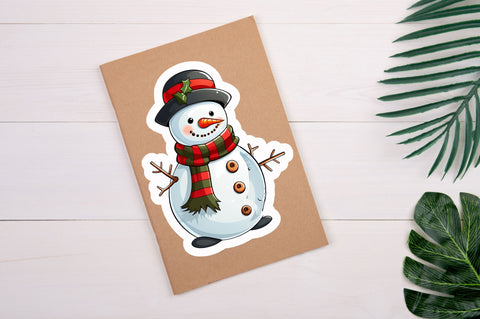 Christmas Snowman Sticker Design Sublimation Regulrcrative 