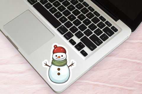 Christmas Snowman Sticker Design Sublimation Regulrcrative 